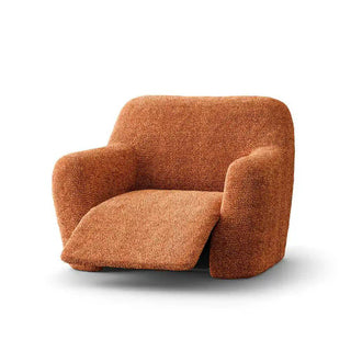 Mediterraneo - Housse de fauteuil inclinable Orange en Microfibre Orange Fauteuil inclinable - 60-110 cm sur fond gris