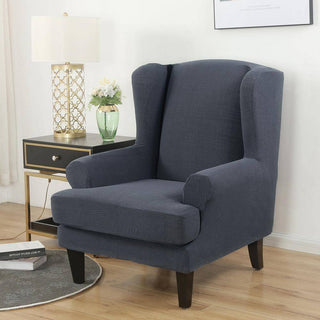 Allure - Housse de fauteuil crapaud en Jacquard sur fond gris