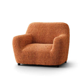 Mediterraneo - Housse de fauteuil Orange en Microfibre Orange Fauteuil - 60-110 cm sur fond gris