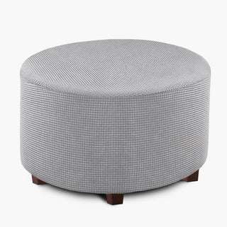 Housse de pouf en Jacquard - Jubilee Gris clair sur fond gris