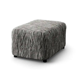 Universo - Housse de pouf/repose-pied Gris clair en Microfibre design Gris clair sur fond gris