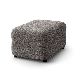 Mediterraneo - Housse de pouf/repose-pied Gris en Microfibre Gris sur fond gris