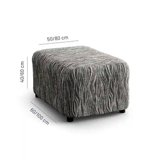 Universo - Housse de pouf/repose-pied en Microfibre design sur fond gris