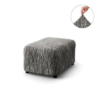 Universo - Housse de pouf/repose-pied en Microfibre design sur fond gris