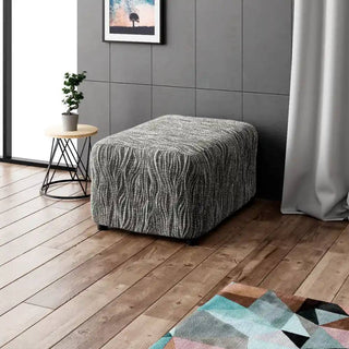 Universo - Housse de pouf/repose-pied en Microfibre design sur fond gris