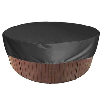 Housse de Spa rond - Cyralia Noir sur fond gris