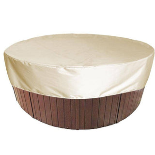 Housse de Spa rond - Cyralia Beige sur fond gris