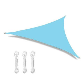 Voile d'Ombrage triangulaire - Calendis Blue sur fond gris