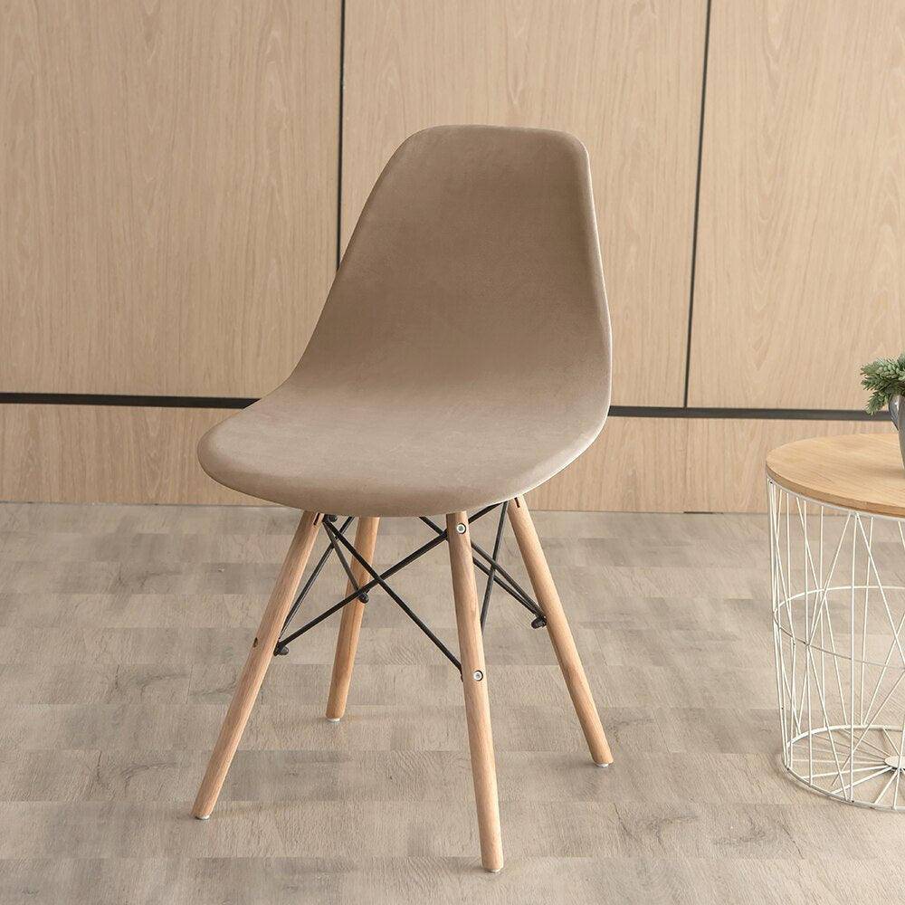 Housse de chaise design effet velours - Breanna - Atelier de la housse