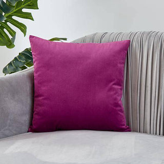 Housse de coussin en Velours - Valeska Violet sur fond gris