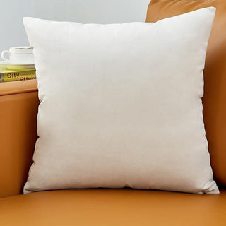 Housse de coussin en Velours - Valeska Blanc sur fond gris