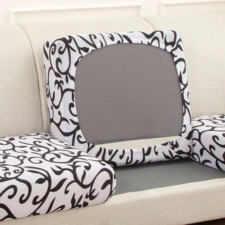 Lumina - Housse de coussin de canapé Design Blanc et noir sur fond gris