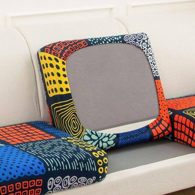 Housse de coussin pour canapé à motifs colorés - India - Atelier de la housse