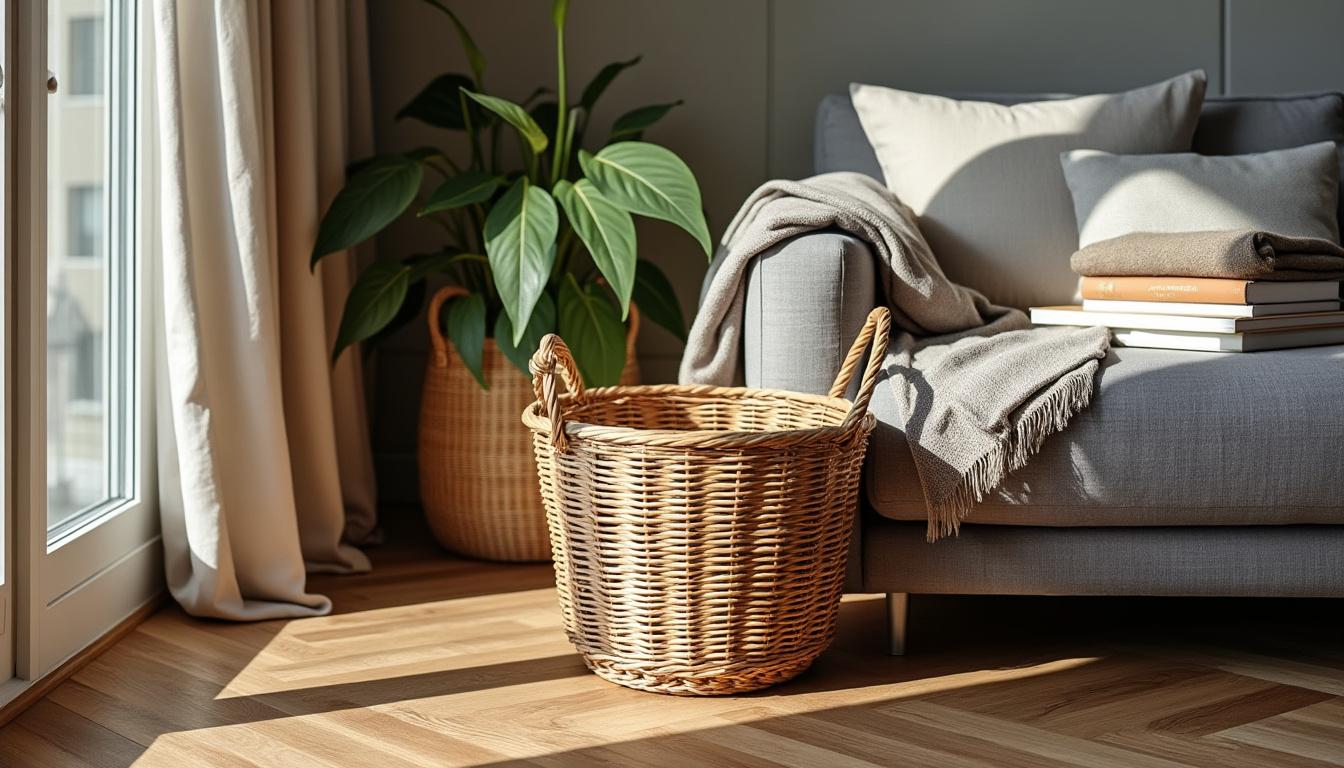 découvrez des idées inspirantes pour garnir votre panier en osier déco, parfait pour embellir votre salon ou votre entrée avec style et originalité.