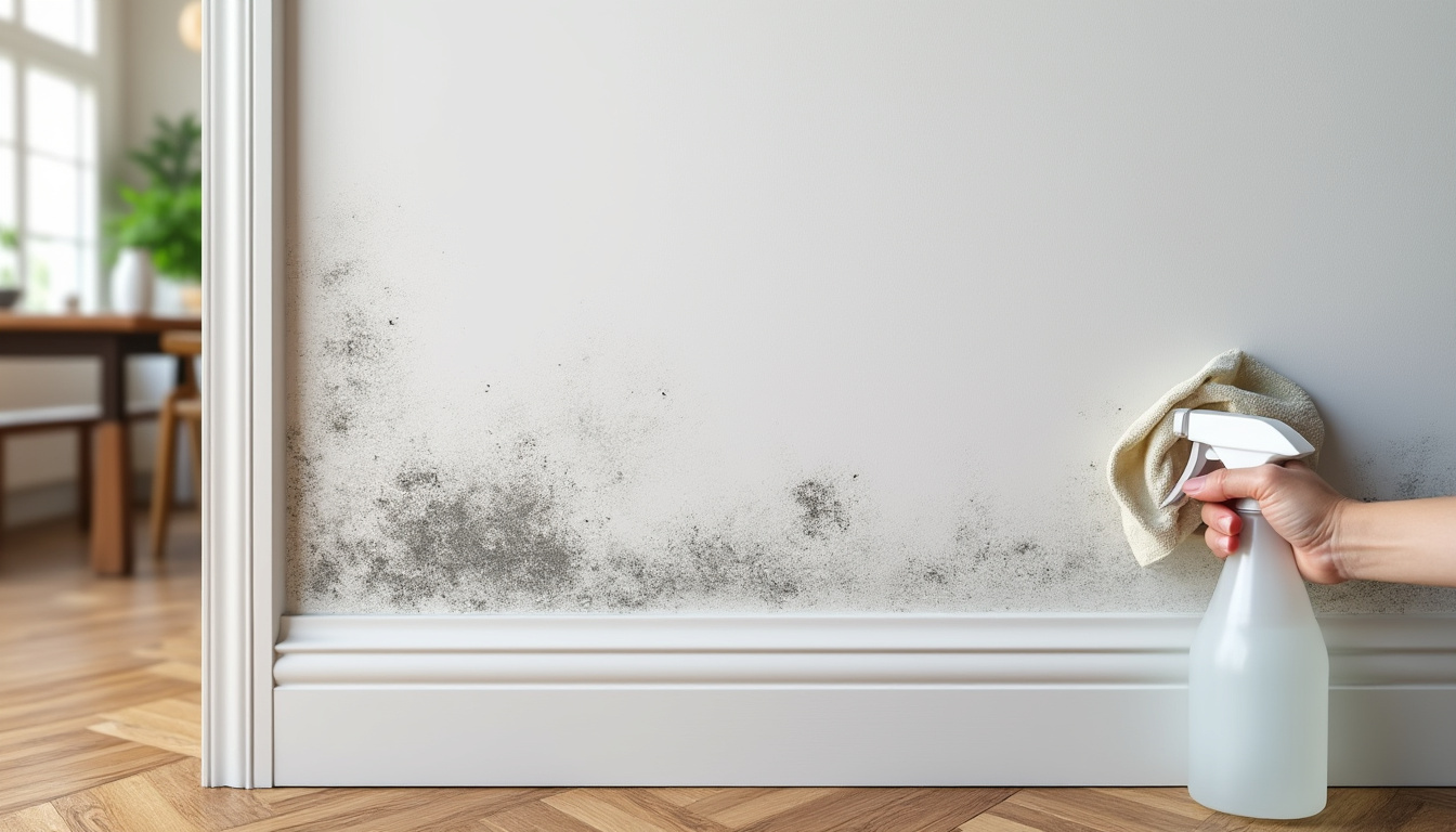 découvrez comment enlever efficacement les moisissures des murs grâce à une méthode naturelle utilisant du vinaigre blanc et du bicarbonate. astuces simples et efficaces pour un intérieur sain.